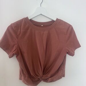Women's Knotted Front Top - Rust
